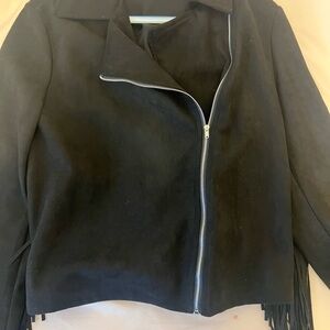 Black Suede Jacket with fringe